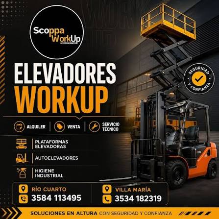 WorkUp: soluciones en altura, alquiler, venta y servicio técnico de equipos de elevación
